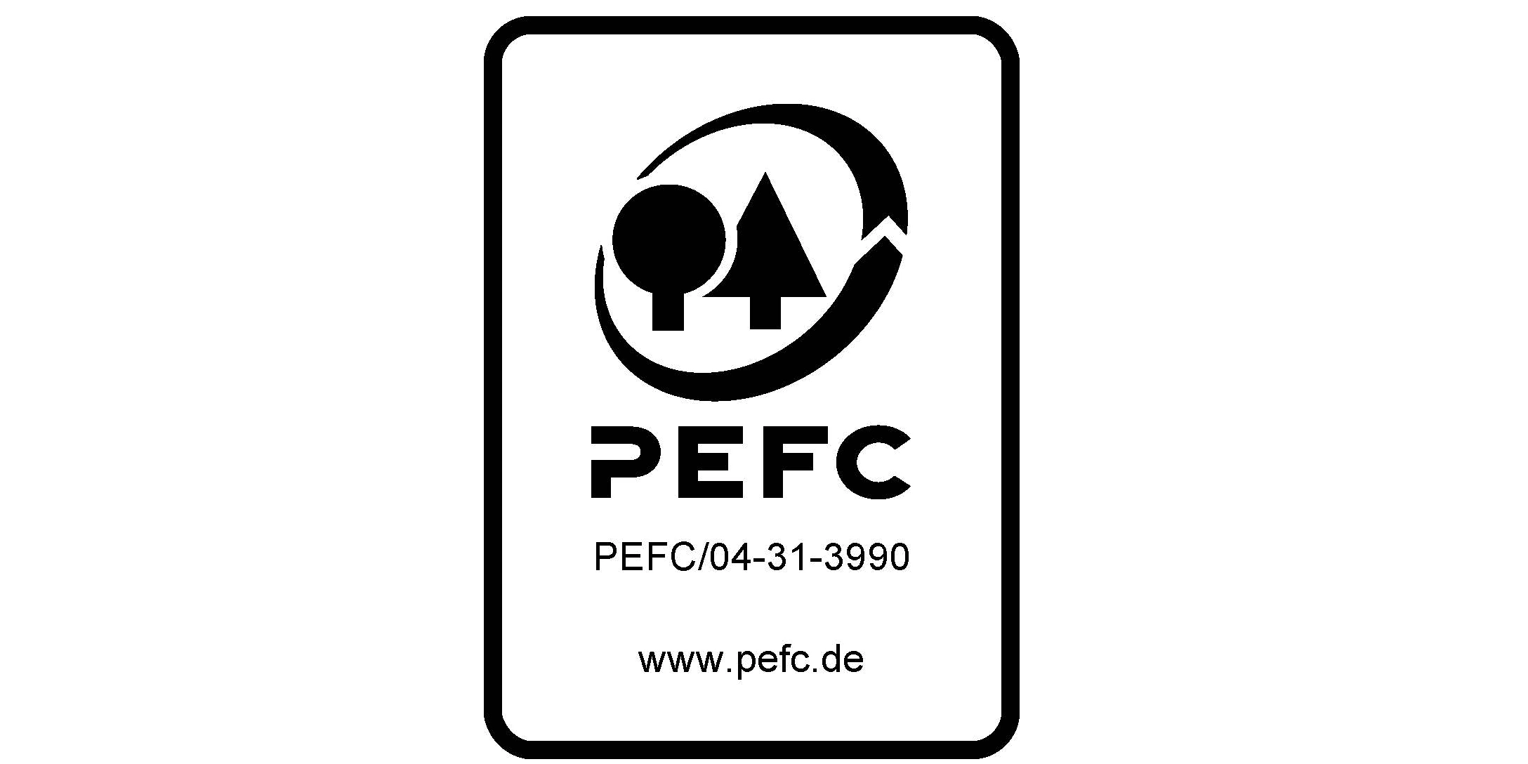 pefc label pefc04 31 3990 pefc schwarz mit rahmen