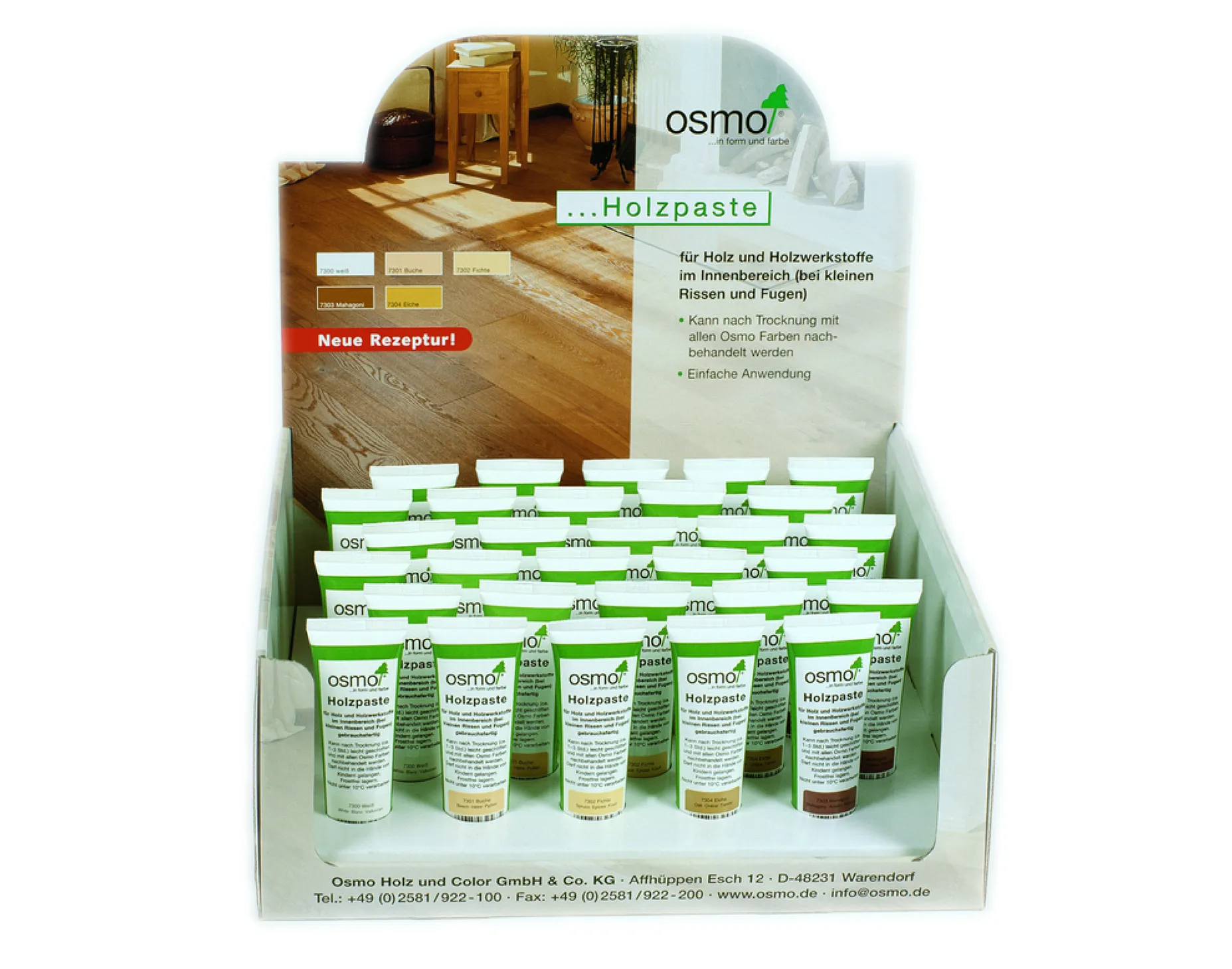 OSMO 7300  Holzpaste wei&szlig;